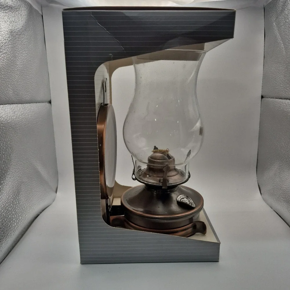 Vintage Lamplight Farms Oil Lamp Wall Mounted  New In Box Clear Glass